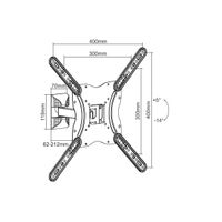 Miniatura 6 de SOPORTE PANTALLA 13" - 55" BRAZO INCLINABLE Y GIRATORIO  MAX. VESA 400X400 HASTA 30KGS  650406