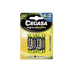 CEGASA PILA SUPER ALC LR03 BLISTER 4 UDS + 2 GRATIS