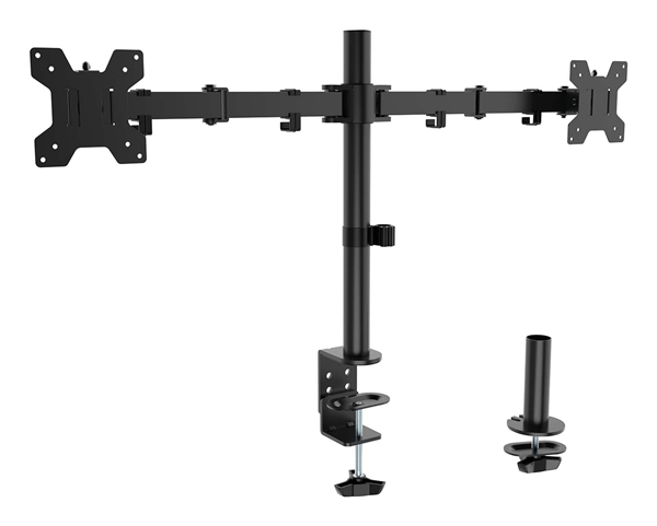 AISENS Soporte de mesa eco giratorio e inclinable para monitor TV 10kg 3 Pivotes 2 Brazos de 17 32 Negro