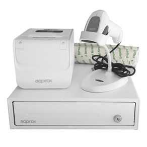 KIT-TPV-APPROX-CAJON-APPCASH33WH-BLANCO---SCAN-LS11ASWH---IMP.-TERM.-POS80AMUSEWH---PAPEL-CYT8060BPA