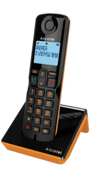 TELEFONO SOBREMESA ALCATEL DEC S280 BLACK+ORANGE