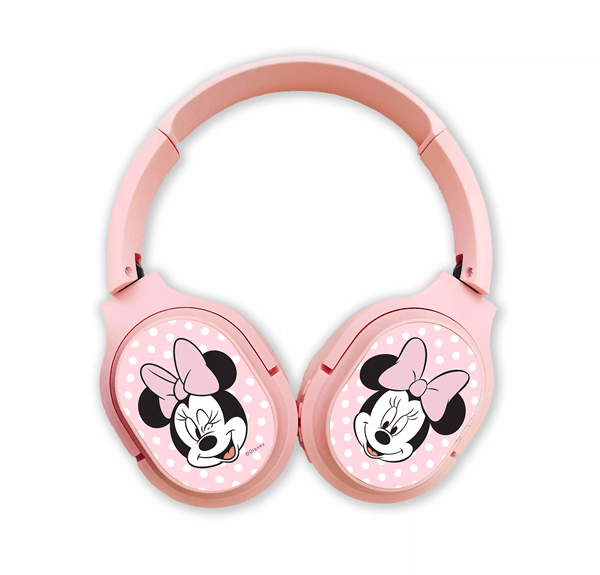 headphones stereo inalambricos con micro minnie 007 disney rosa