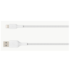 Lightning to USB-A Cable Braided 1M Whit