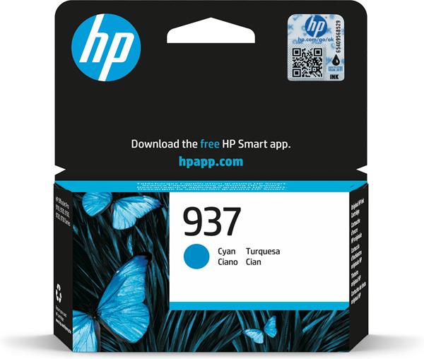 HP Ink/HP 937 Cyan Original Ink Cart