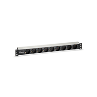 Miniatura 1 de REGLETA ALIMENTACION ALUMINIO RACK 19" 1U 9 TOMAS