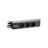 Miniatura 2 de REGLETA ALIMENTACION ALUMINIO RACK 10" 3 TOMAS 1U