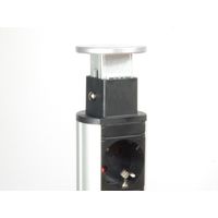 Miniatura 3 de REGLETA EQUIP POP-UP  PARA MESA 3 TOMAS + 2 PUERTOS USB   CON INTERRUPTOR ALUMINIO  DIAMETRO 60MM