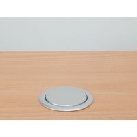 Miniatura 7 de REGLETA EQUIP POP-UP  PARA MESA 3 TOMAS + 2 PUERTOS USB   CON INTERRUPTOR ALUMINIO  DIAMETRO 60MM