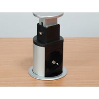 Miniatura 12 de REGLETA EQUIP POP-UP  PARA MESA 3 TOMAS + 2 PUERTOS USB   CON INTERRUPTOR ALUMINIO  DIAMETRO 60MM