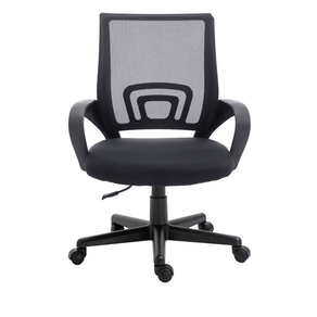 SILLA DE OFICINA EQUIP DE MALLA COLOR NEGRO RECUBRIMIENTO PU DE ALTA CALIDAD DISEÑO ERGONOMICO