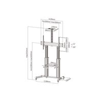 Miniatura 7 de SOPORTE PANTALLA RUEDAS 60-100" INCLINABLE VESA MAX. 1000 X 600 HASTA 100KG