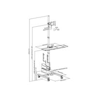 Miniatura 12 de SOPORTE DE SUELO CON RUEDAS EQUIP 650171 PARA PANTALLA 17"-32" CPU Y TECLADO Max. 8Kg VESA 100x100