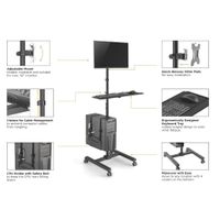 Miniatura 15 de SOPORTE DE SUELO CON RUEDAS EQUIP 650171 PARA PANTALLA 17"-32" CPU Y TECLADO Max. 8Kg VESA 100x100