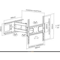 Miniatura 5 de SOPORTE TV PARED 32"-55" EQUIP 630315 INCLINABLE/GIRATORIO