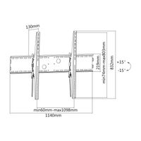 Miniatura 6 de SOPORTE TV CURVA PARED 60"-100" EQUIP 650322 INCLINABLE