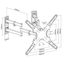 Miniatura 9 de SOPORTE PANTALLA 23" - 55" DOBLE BRAZO ARTICULADO INSTALACION ESPECIAL ESQUINAS EQUIP MAX. 45KG VESA MAX 400X400
