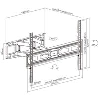 Miniatura 13 de SOPORTE PANTALLA 37"- 80"  DOBLE BRAZO FULL MOTION EQUIP MAX. 40KGS VESA MAX 600X400