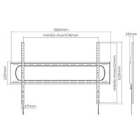 Miniatura 9 de SOPORTE PANTALLA 60"- 120" FIJO  HEAVY DUTY EQUIP MAX. 120KGS VESA MAX 900X400