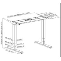 Miniatura 8 de MESA ELECTRICA ERGONOMICA ALTURA REGULABLE MOTOR DUAL  SIN TABLERO COLOR ESTRUCTURA GRIS CONTROL T