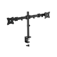 Miniatura 1 de SOPORTE PANTALLA PARA MESA DOS BRAZOS 2 PANTALLAS  13"-32" DE BRAZO   INCLINABLE  Y GIRATORIO 360º MAX. VESA 100X100 HATA 8KG