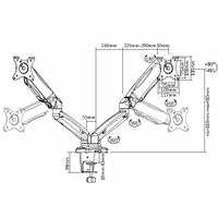 Miniatura 4 de SOPORTE PANTALLA PARA MESA 13"-27" 2 BRAZO INCLINABLES PARA 2 MONITOR VESA HASTA 6.5KG