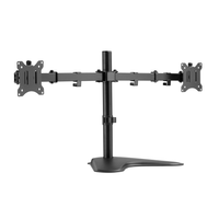 Miniatura 1 de SOPORTE PANTALLA SOBREMESA 13"-32" DOBLE BRAZO SOPORTA 2 MONITORES VESA STANDARD HASTA 8KG
