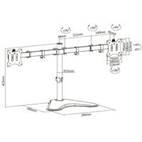 Miniatura 9 de SOPORTE PANTALLA SOBREMESA 13"-32" DOBLE BRAZO SOPORTA 2 MONITORES VESA STANDARD HASTA 8KG
