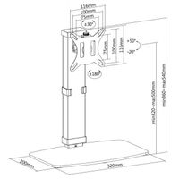 Miniatura 7 de SOPORTE PANTALLA  SOBREMESA 17" - 32" AJUSTABLE EN ALTURA MAX. VESA 100X100 HASTA 8KGS