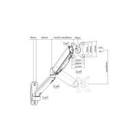 Miniatura 12 de SOPORTE DE PANTALLA PARA PARED 17"-32" BRAZO 334MM  MUELLE DE GAS  HASTA 9KG