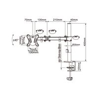 Miniatura 4 de SOPORTE PANTALLA PARA MESA  13"-27" DE BRAZO   INCLINABLE  Y GIRATORIO 360Âº MAX. VESA 100X100 HASTA 8KG