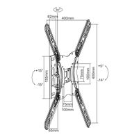 Miniatura 6 de SOPORTE PANTALLA TV EQUIP  13" - 55" INCLINABLE  -14Âº +5Âº MAX 30KGS VESA MAX 400x400   650405
