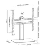 Miniatura 10 de SOPORTE PANTALLA DE MESA 32" - 55"  ROTACION 35 MAX. VESA 400X400 HASTA 40KGS