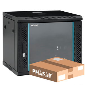 Caja PHASAK  Mural Rack PHASAK Pro 19" 9U Desmontado - Envio Flat Pack - PHO 2109D  Negro