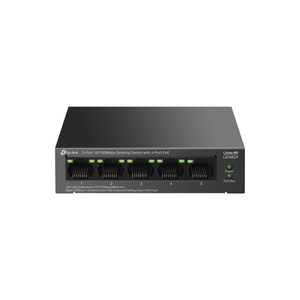 SWITCH-NO-GESTIONABLE-TP-LINK-LS105LP-LITEWAVE-5P-10-100-4P-PoE--SOBREMESA-CARCASA-METAL-NO-RACK