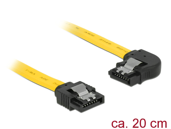Delock Cable SATA 6 Gb/s recto a ángulo izquierdo