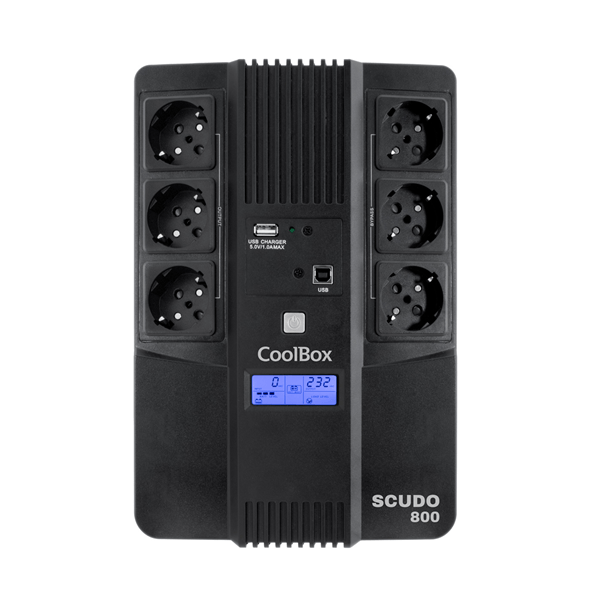 SAI 800VA COOLBOX SCUDO3 LCD NEGRO