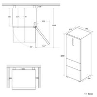 Miniatura 5 de FRIGORIFICO COMBI HAIER HTW 7720 DNMP NOFROST D ALTO 200.6 CM. ANCHO 70 CM. INOX
