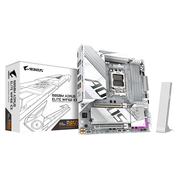placa base gigabyte b850m aorus elite wifi6e ice