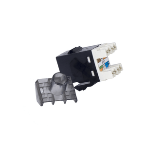 PHASAK Conector Keystone UTP RJ 45 Hembra Cat. 6 Dual Block Phasak 180? negro