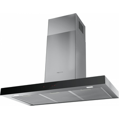 CAMPANA CHIMENEA MEPAMSA STILO NEO 90 INOX +CRISTAL NEGRO ANCHO 90 CM INOX