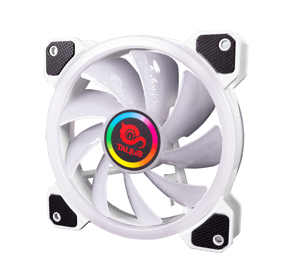 TALIUS Ventilador caja ARGB Iris 16Led 12cm Blanco para caja Cronos