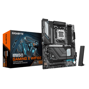 Placa AMD  GIGABYTE B850 GAMING X WIFI6E Placa Base - Procesadores AMD Ryzen Serie 9000, VRM digital de 12+2+2 fases, hasta 8200MHz DDR5 (OC), 1xPCIe 5.0 + 2xPCIe 4.0 M.2, LAN 2.5G, WIFI 6E, USB 3.2 Gen 2x2 Socket AM5