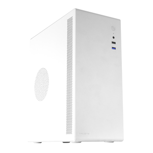 Caja TACENS  NOVAX, Caja PC Ultracompacta Micro-ATX, Diseño Totalmente Metálico Ultrarresistente, 1x Ventilador Trasero 80mm, Caja Minitorre con Amplia Capacidad Interna, Blanco  Negro