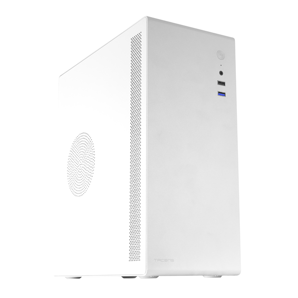 tacens  novax, caja pc ultracompacta micro-atx, diseño totalmente metálico ultrarresistente, 1x ventilador trasero 80mm, caja minitorre con amplia cap