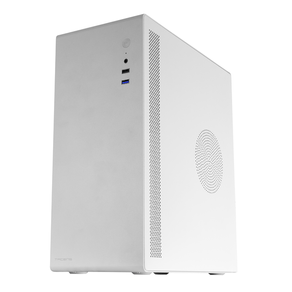 Caja TACENS  ORUMX, Caja Minitorre Slim, Micro-ATX Ultra Compacta, Estructura de Acero, Ventilador 80mm, Blanco  Blanco