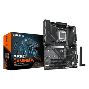 Placa AMD  GIGABYTE B850 GAMING WIFI6 Placa Base - Procesadores AMD Ryzen Serie 9000, VRM digital de 6+2+2 fases, hasta 8200MHz DDR5 (OC), 1xPCIe 5.0 + 2xPCIe 4.0 M.2, LAN GbE, WIFI 6, USB 3.2 Gen 2 Socket AM5