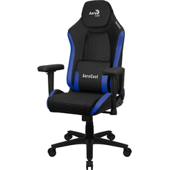 SILLA GAMING AEROCOOL CROWN DISE??O PREMIUM CUERO SINTETICO AEROWEAVE NEGRA CON DETALLES EN AZUL R