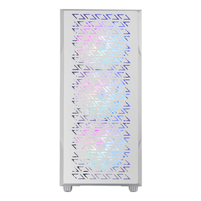 CAJA ATX SEMITORRE GAMING MARS GAMING MCGEO FRONTAL BLANCO DE MALLA GEOMETRICA 4x120mm FRGB RAINBOW