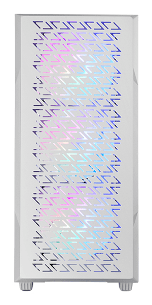 caja atx semitorre gaming mars gaming mcgeo frontal blanco de malla geometrica 4x120mm frgb rainbow