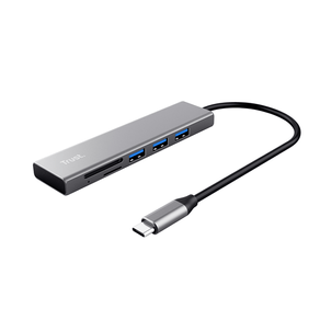 HUB-TRUST-HALYX-ALUMINIUM-USB-C-A-3-PUERTOS-USB-A-Y-LECTOR-DE-TARJETAS--MICRO--SD-DISE--O-METALICO